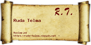 Ruda Telma névjegykártya